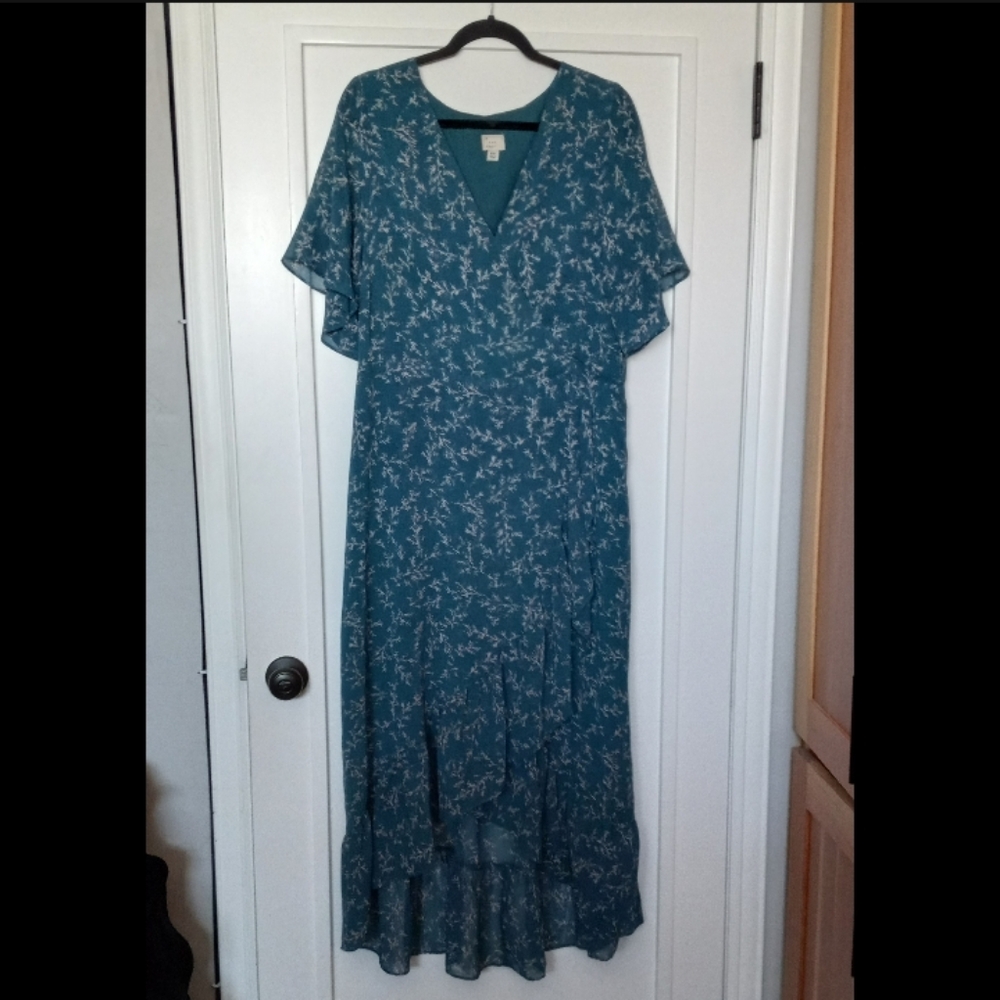Blue gray dress